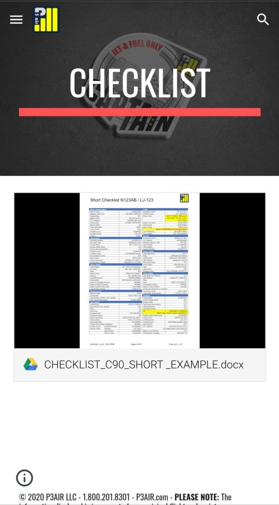 digital aircraft checklist